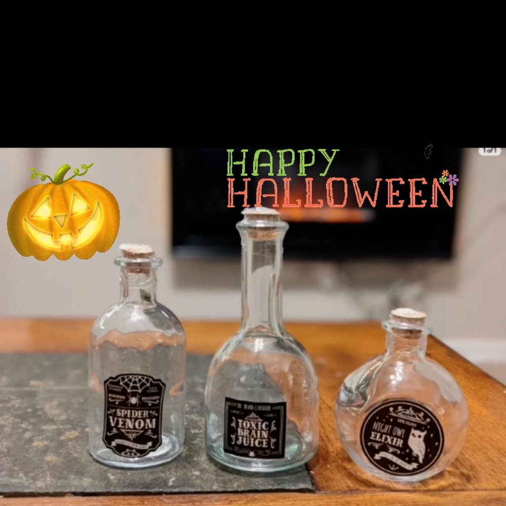 Potion glass bottles mini 🎃